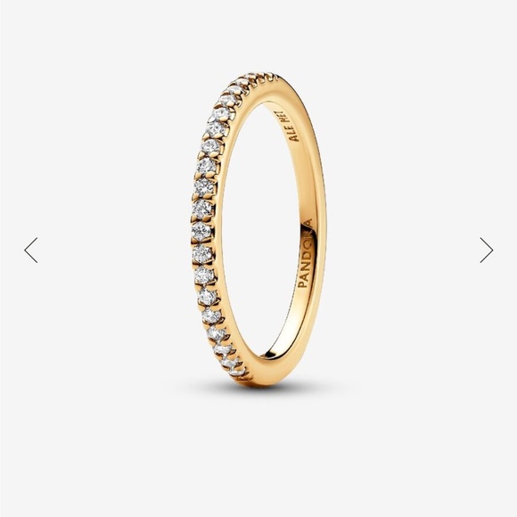 Pandora 14k sparkling Gold and Silver Women's Ring - various sizes 6,7,9 - Picture 1 of 3